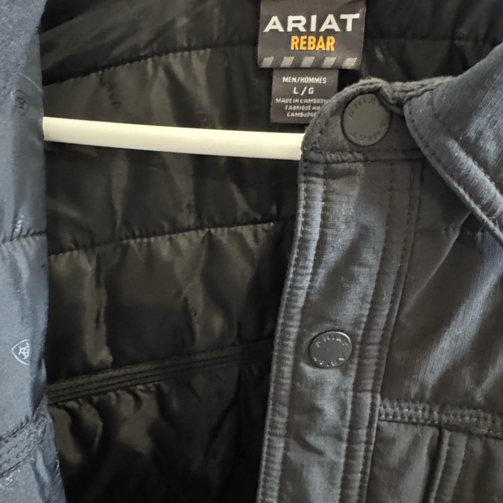Ariat Men's Rebar Cordura Ripstop Insulated Shirt Jacket L - Picture 9 of 10